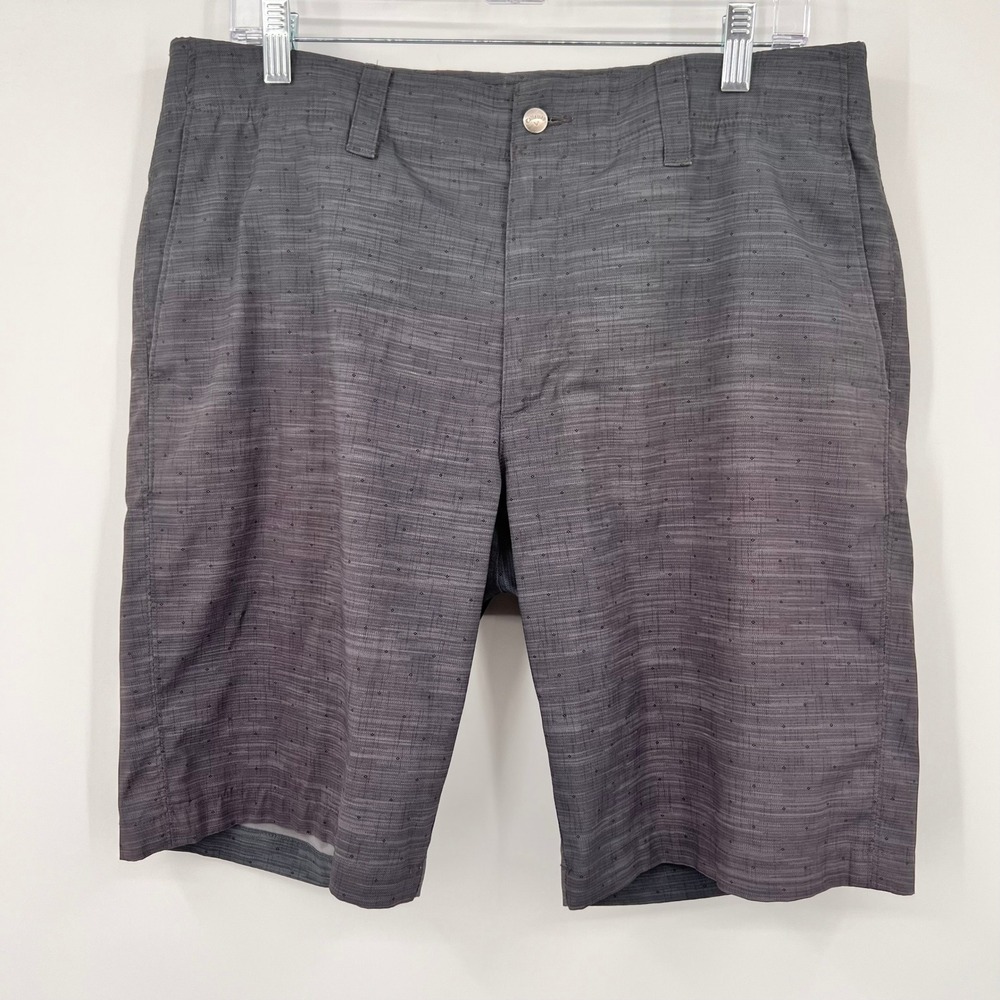 Callaway Mens Golf Shorts Grey Heather Micro Dot Performance Stretch Size‎ 34